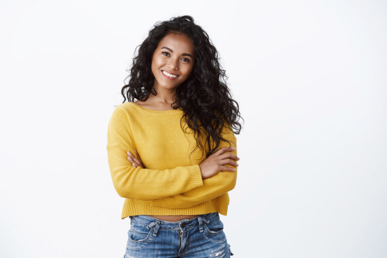 Happiness, wellbeing and confidence concept